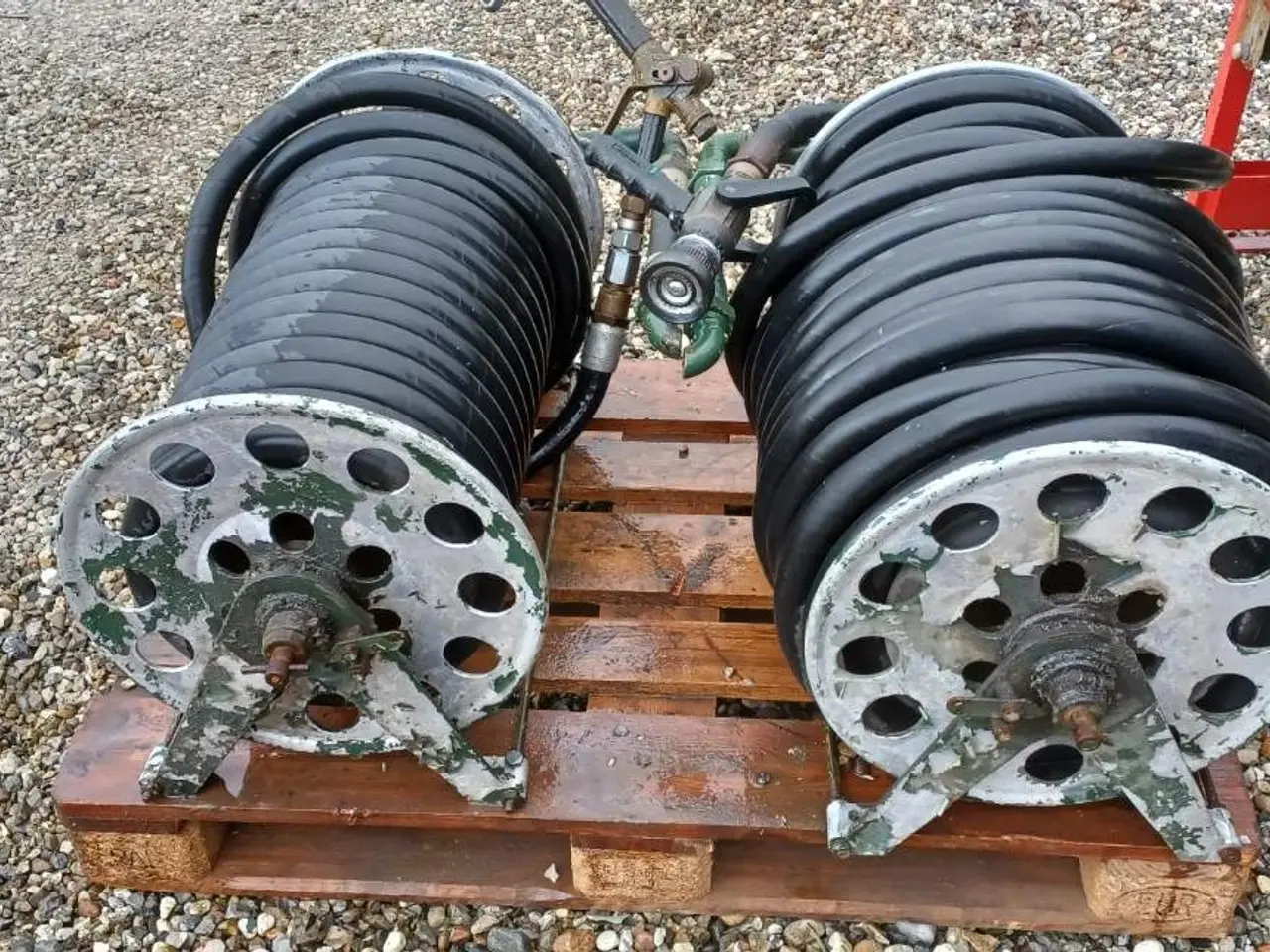Billede 1 - Stor slangerulle med slange 10 bar