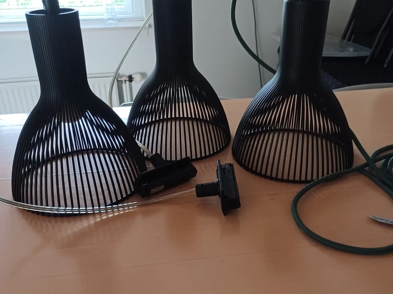 Billede 3 - 3 stk loftslampe sort metal