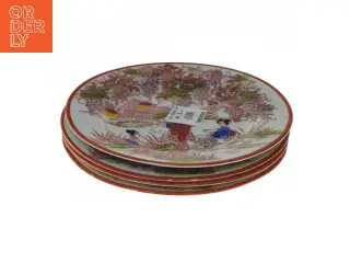 Dekorative tallerkener med orientalsk motiv (str. Ø 15,5 cm)