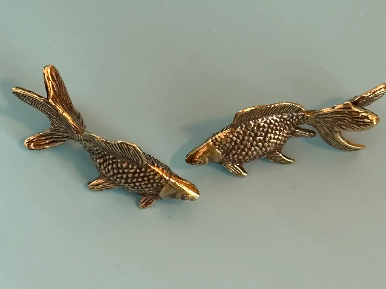 Billede 2 - Vintage guldfiskefigurer af messing
