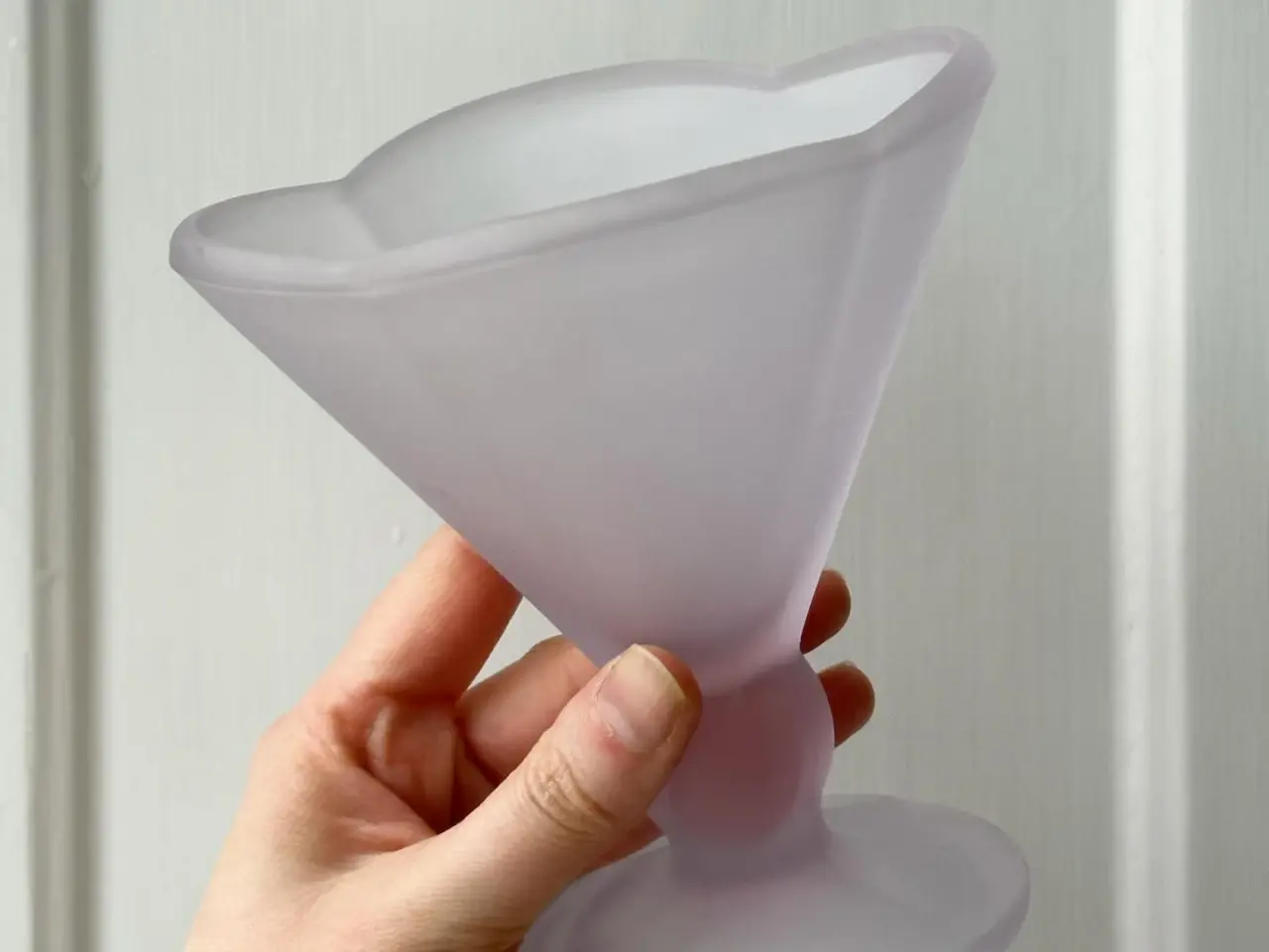 Billede 1 - Portionsskål, matteret lilla glas, pr stk