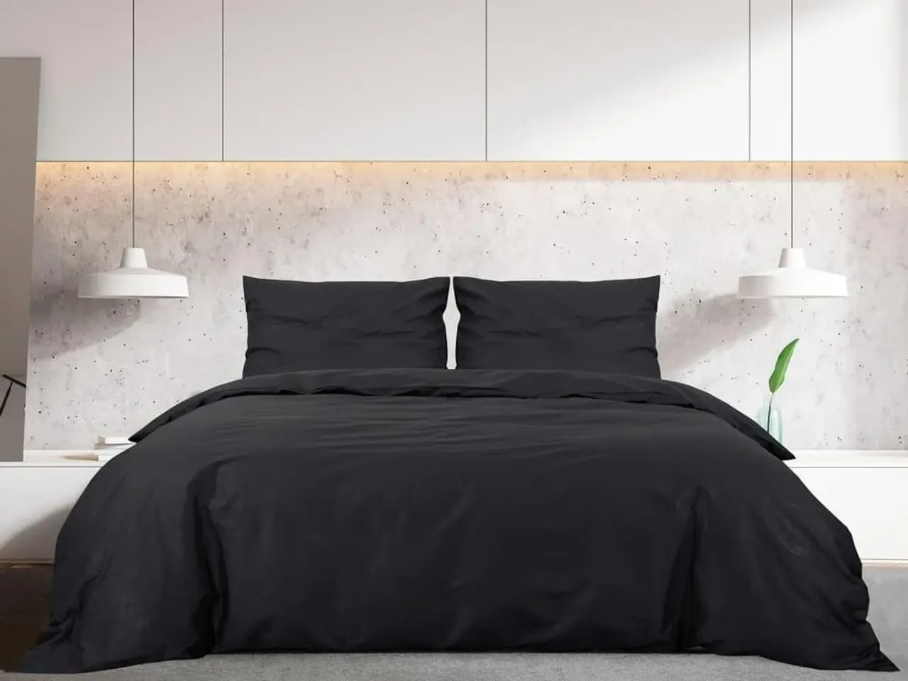 Billede 6 - Sengetøj 200x220 cm bomuld sort