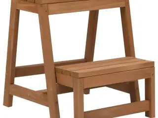 Sammenklappelig trinstol i massivt fyrretræ - 39 × 38 × 45 cm