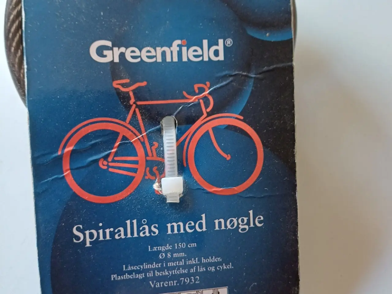 Billede 3 - Spirallås med nøgle 150 cm