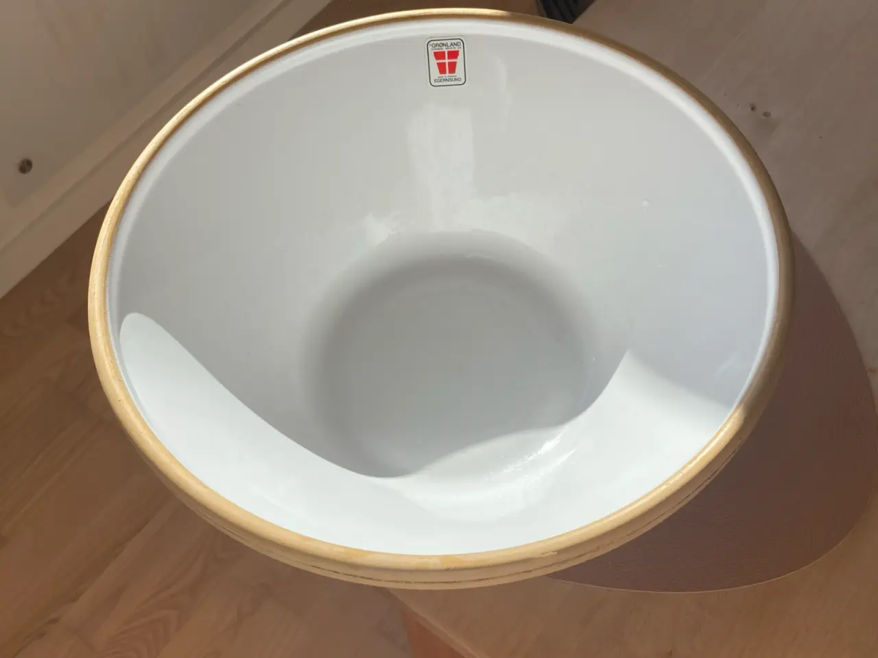 Billede 1 - Hvidt ler dejfad, 35 cm