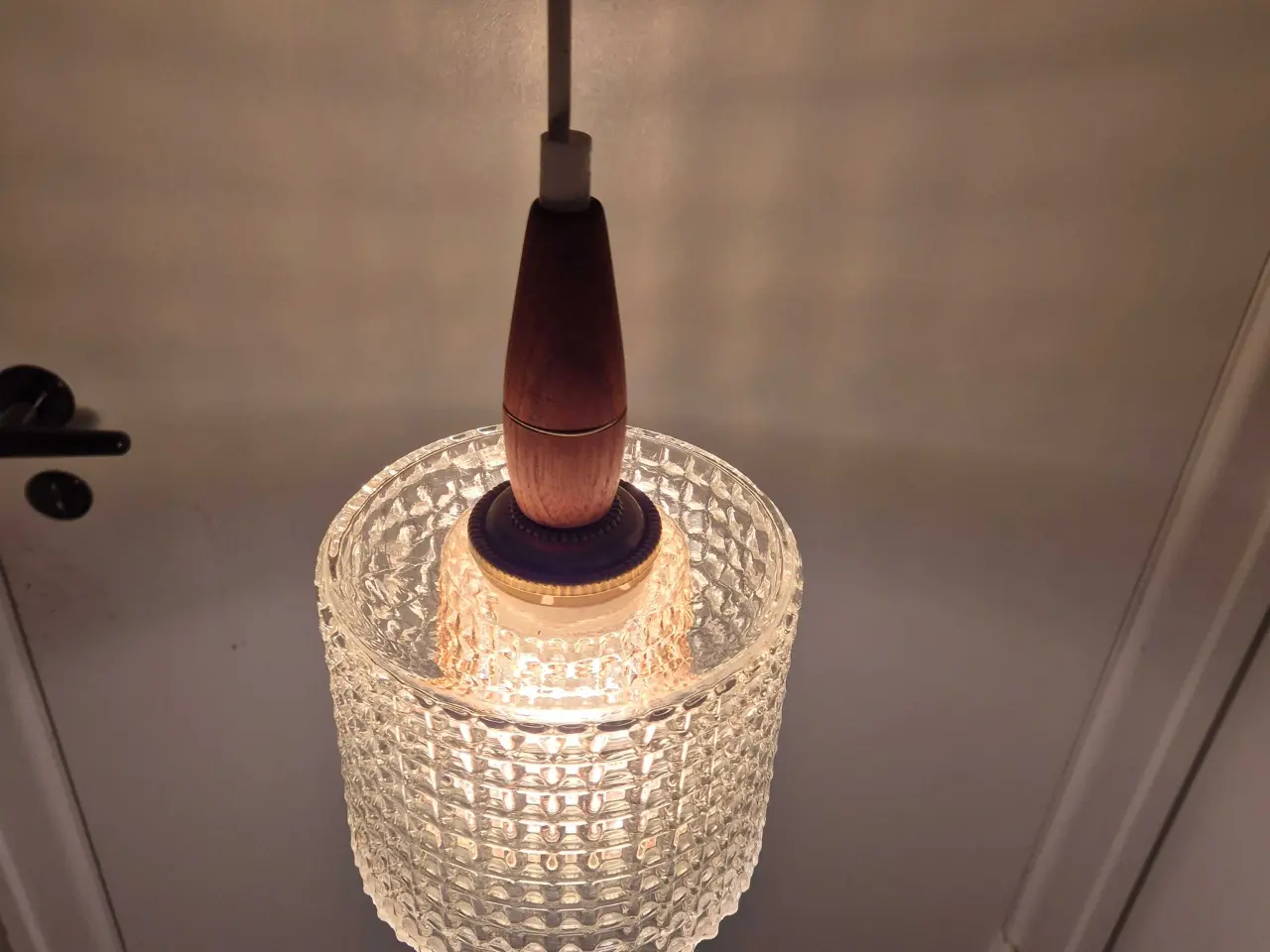Billede 4 - Retrolampe i glas og teak