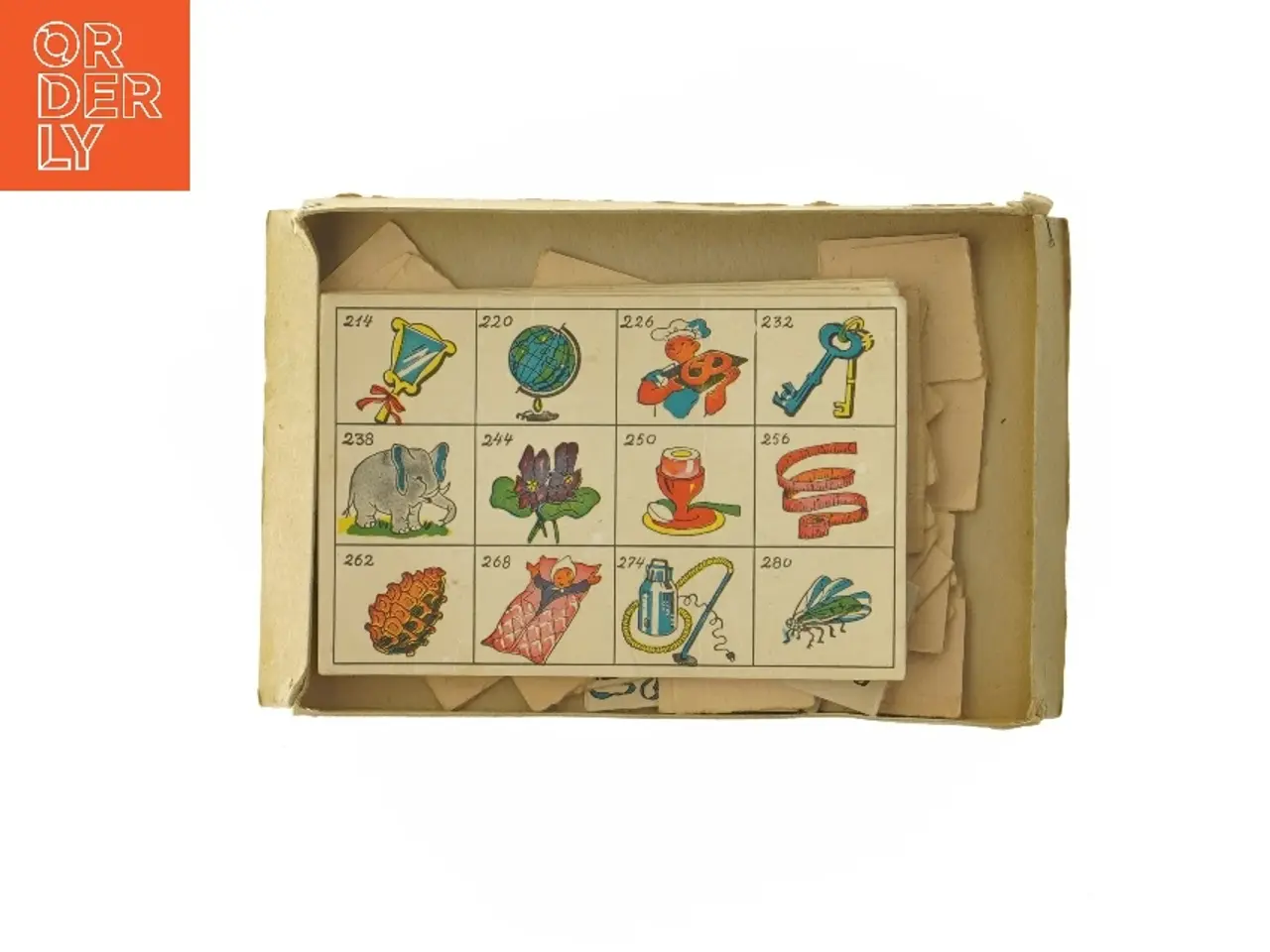 Billede 4 - Antikrt billedlotteri spil (str. 2x22x15 cm)