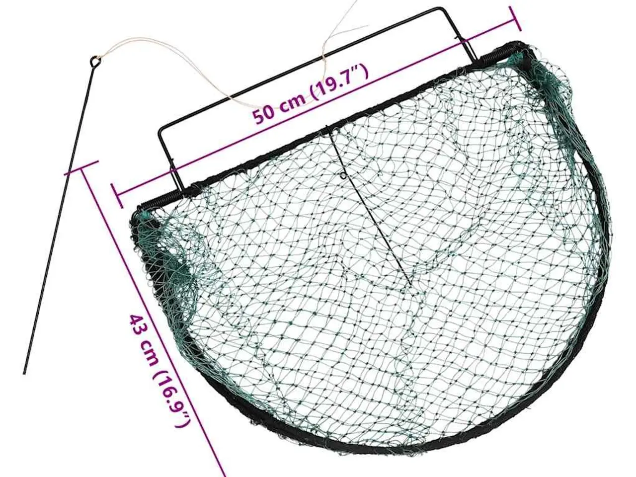 Billede 9 - Fuglenet 50 cm - stålramme, grøn