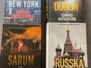 4 romaner af Edward Rutherfurd, pris pr. stk