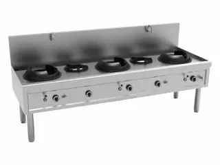 Professionelt Gas-wokbord – 5 Brændere