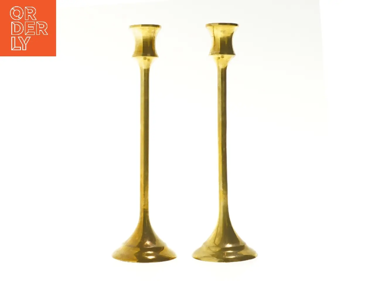 Billede 1 - Messing lysestager (str. 25 cm)