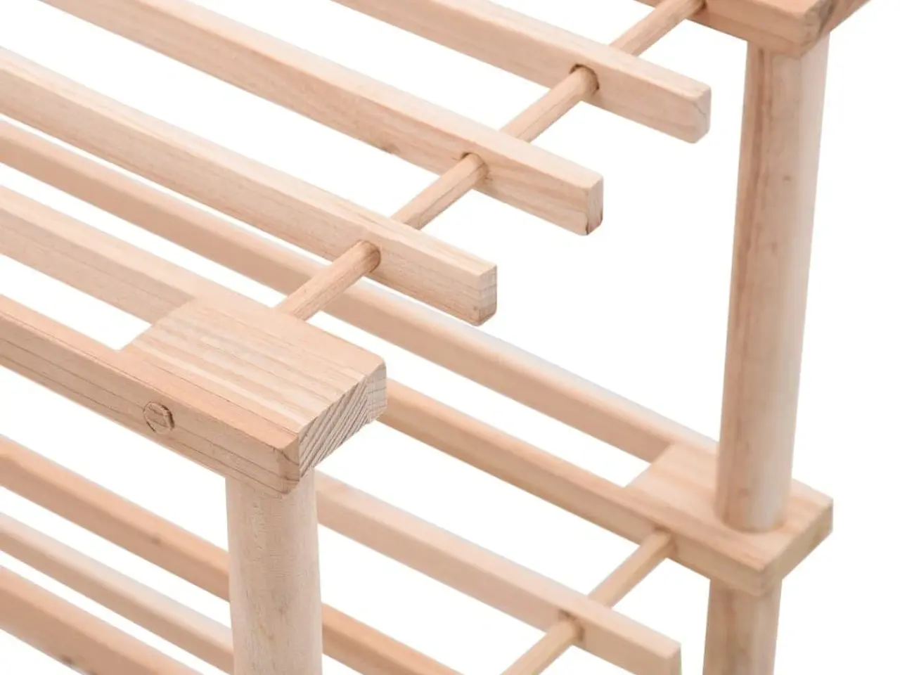 Billede 5 - Skoreol med 3 hylder - massivt fyrretræ, 74 × 26 × 48,5 cm