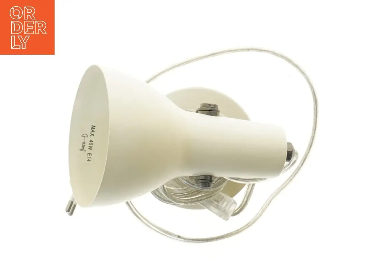 Billede 3 - Hvid bordlampe (str. 14x14 cm)