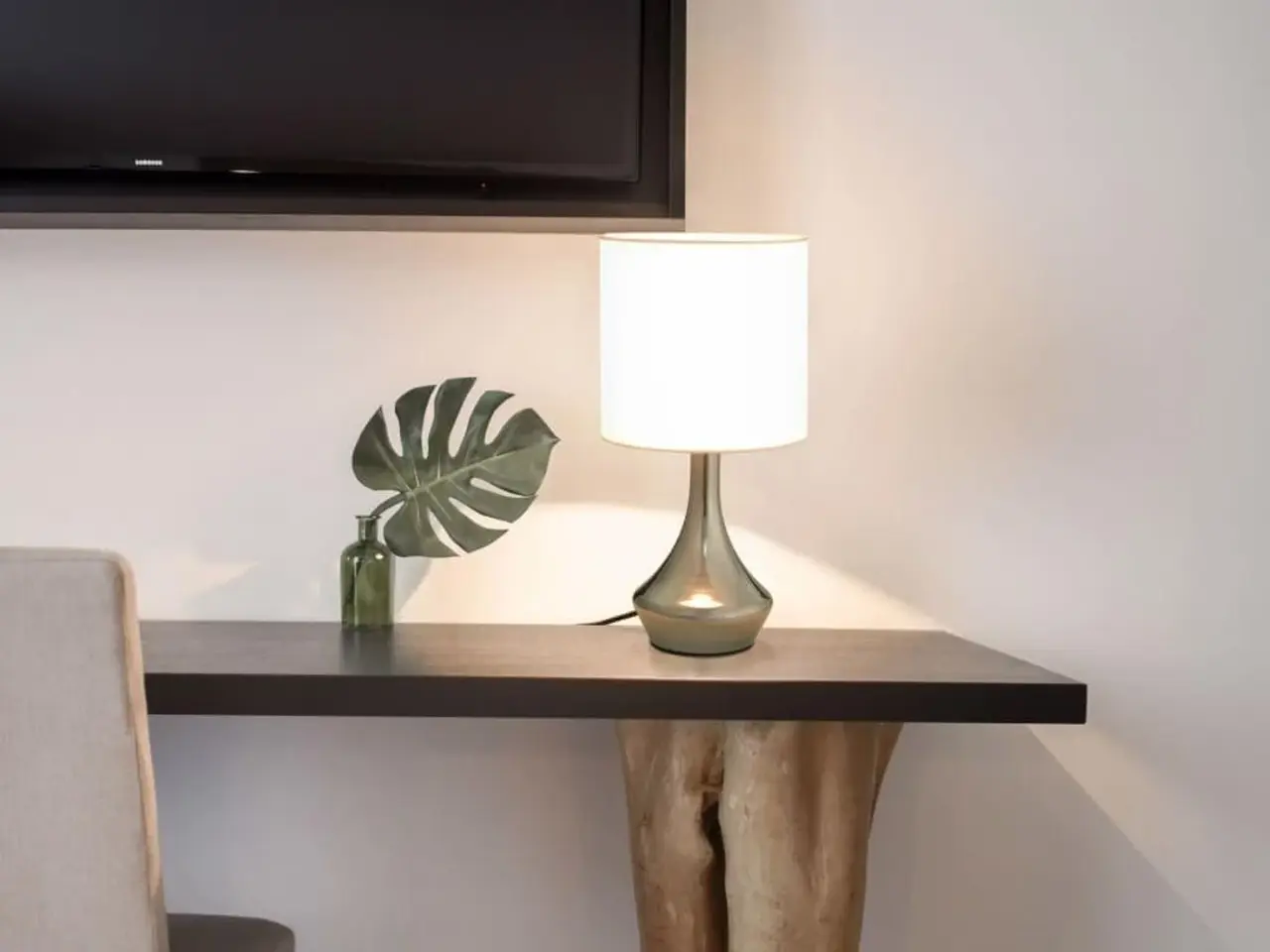 Billede 1 - Bordlamper 2 stk. touch-knap E14 hvid