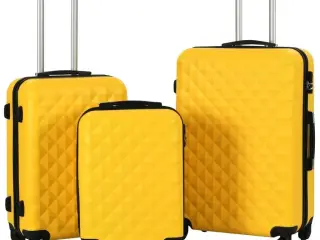Kuffertsæt i 3 dele hardcase ABS gul