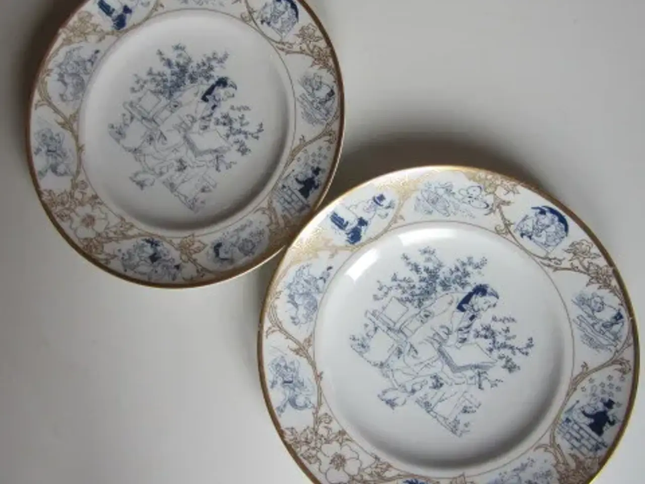 Billede 6 - H.C. Andersen platte med guldkant 24,5 cm