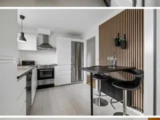 Ikea køkken med hvidevarer.