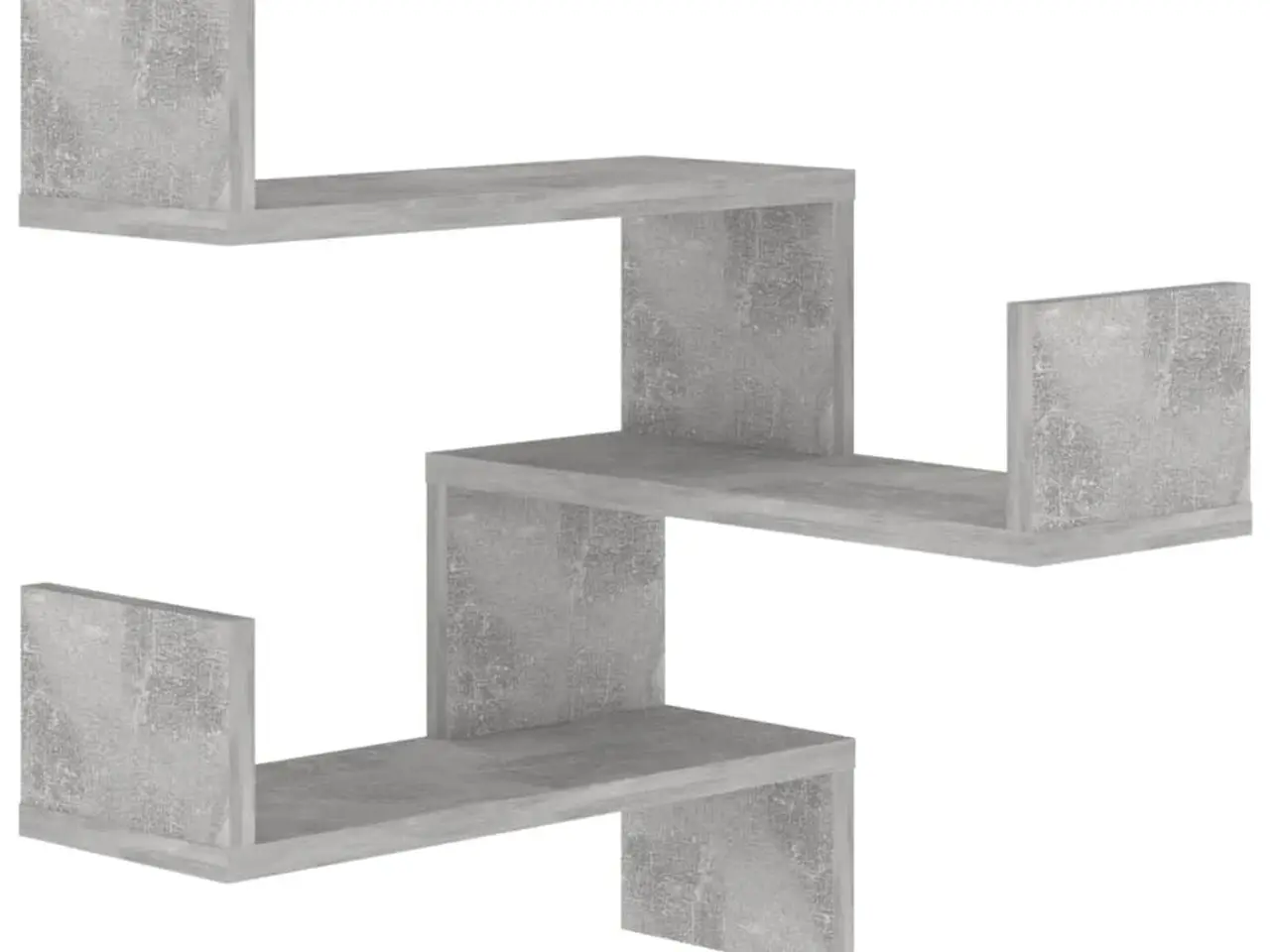 Billede 5 - Væghængte hjørnehylder 2 stk. - 40 × 40 × 50 cm, betongrå