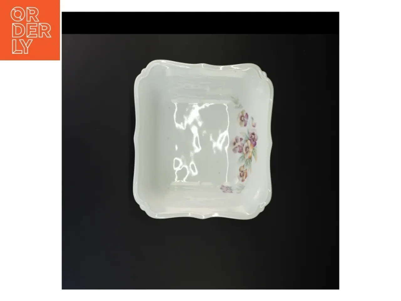 Billede 3 - Porcelænsfad med blomstermotiv fra Bavaria (str. 24 x 24 x 8 cm)