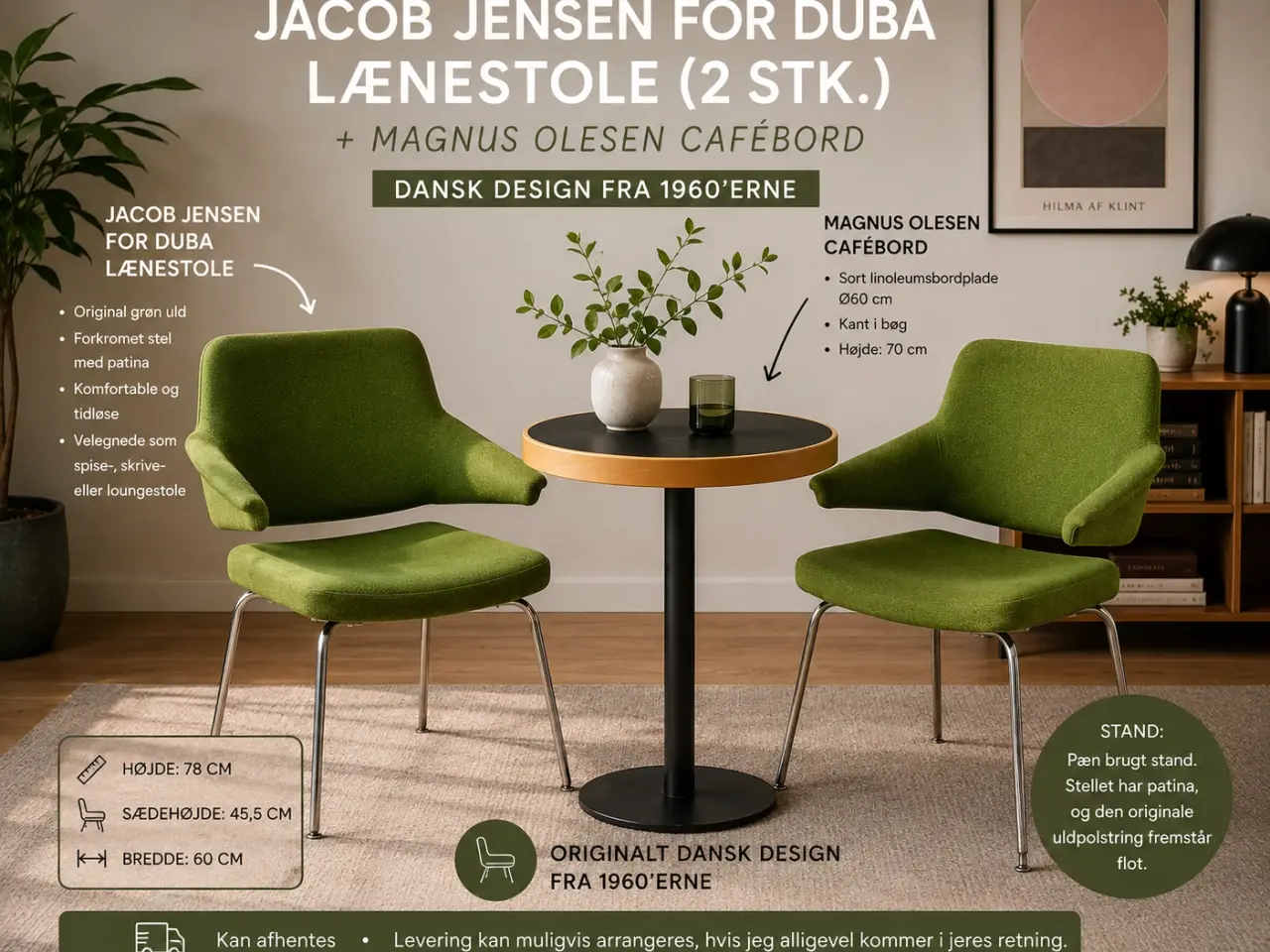 Billede 1 - Jacob Jensen stole/ Magnus Olesen bord