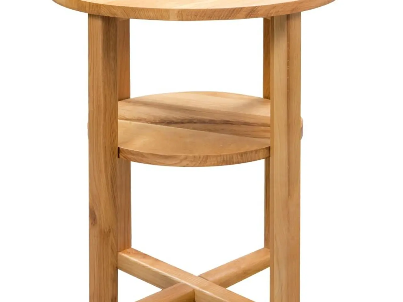 Billede 4 - Sidebord i massivt egetræ 40 x 50 cm - brun