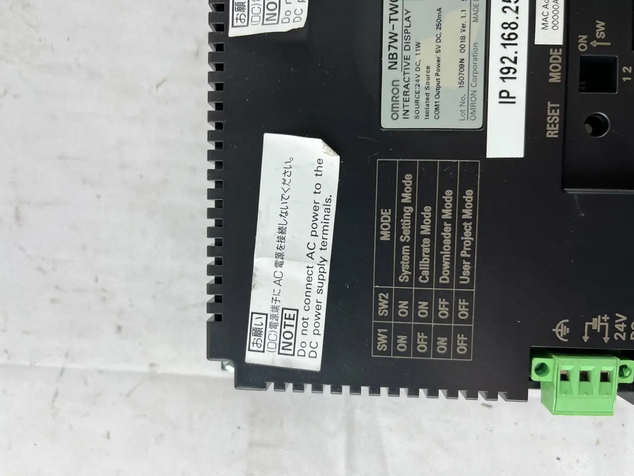 Billede 7 - Omron NB7W-TW01B Interactive Display 7" HMI Touch