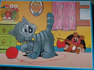 Pænt Pusle Spil m Kat og mus