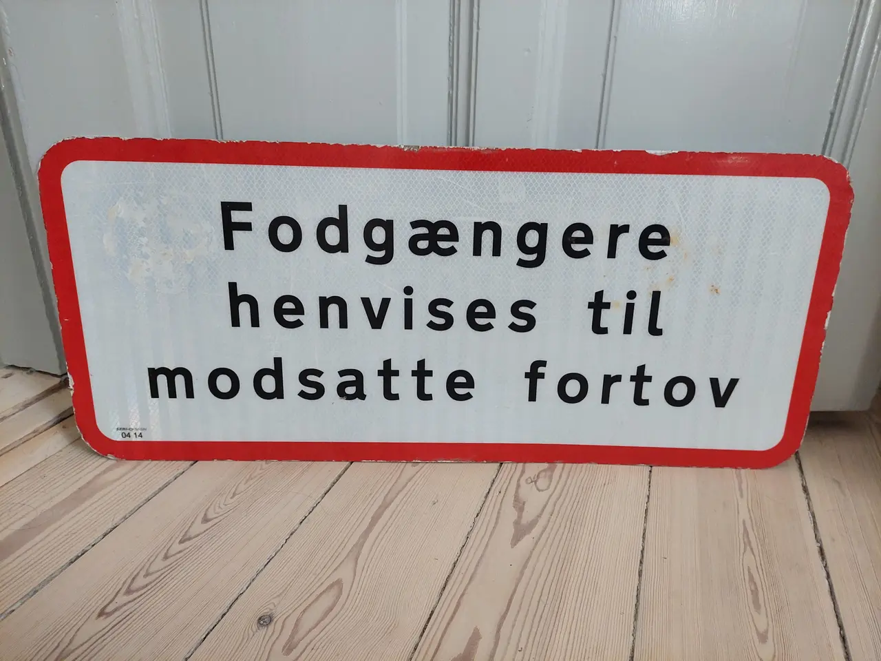 Billede 1 - ÆGTE vejskilt i metal med refleks