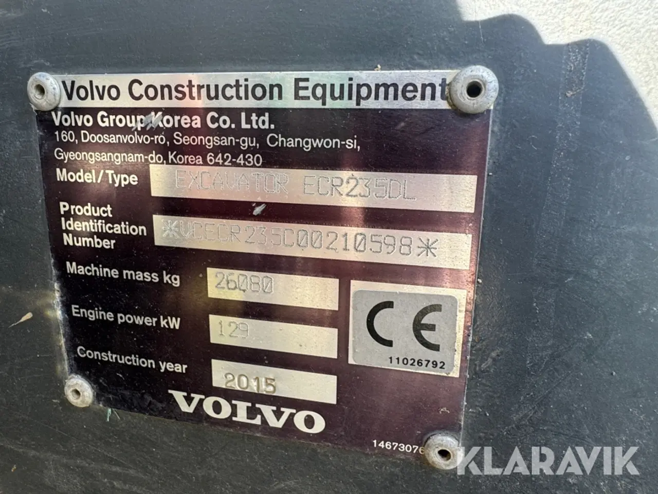 Billede 5 - Gravemaskine Volvo ECR235DL