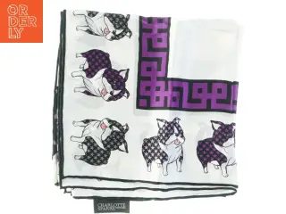 Tørklæde med hundeprint fra Charlotte Sparre (str. 87 x 87 cm)