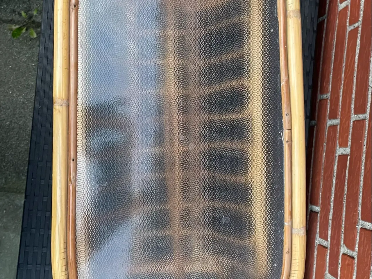 Billede 3 - Bambusbord med glasplade