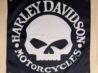 Flag med Harley-Davidson skull