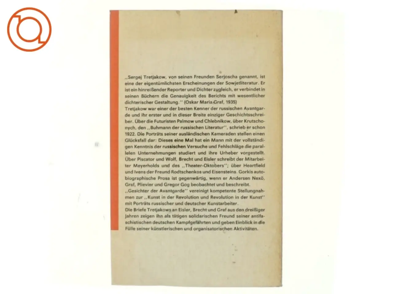 Billede 3 - Gesichter der Avantgarde : Porträts - Essays - Briefe af Sergej Tretjakow (bog)