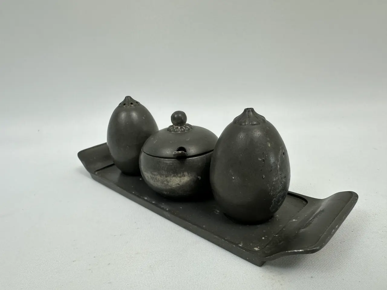 Billede 6 - Just Andersen, platmenage / Salt, Pebber, Kar