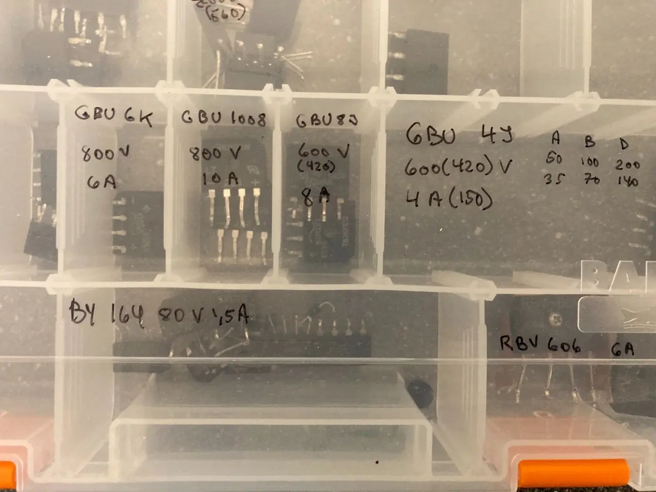 Billede 5 - parti of blandet Bridge Rectifiers in Storage Case