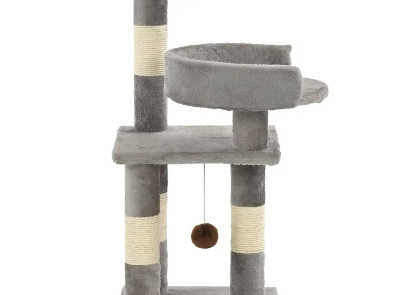 Billede 3 - Kradsetræ til katte med sisal-kradsestolper 65 cm - grå