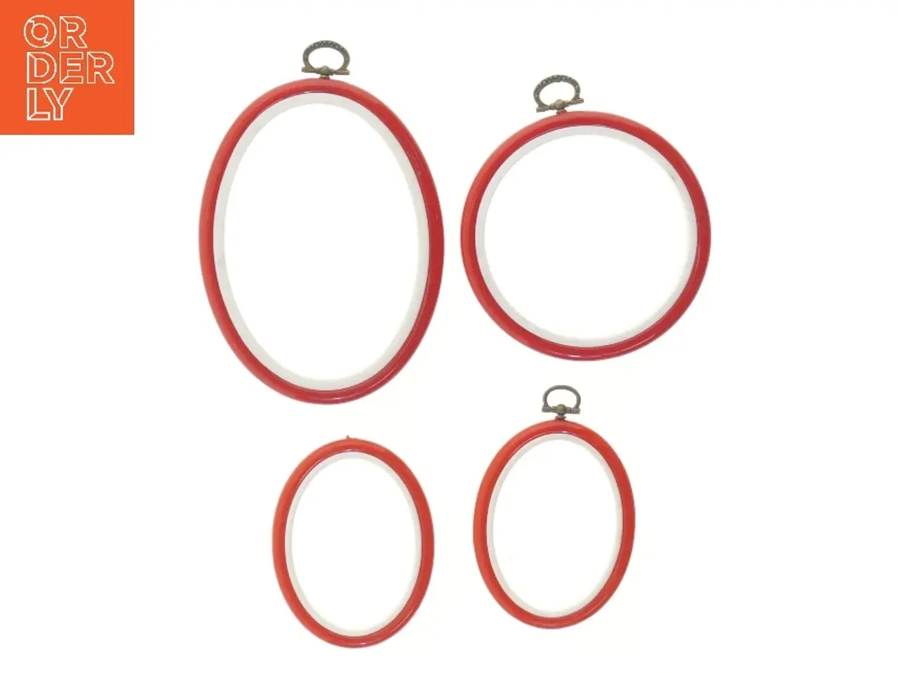 Billede 1 - Ovale broderi rammer (str. 15,5 & 12 & 10 cm)