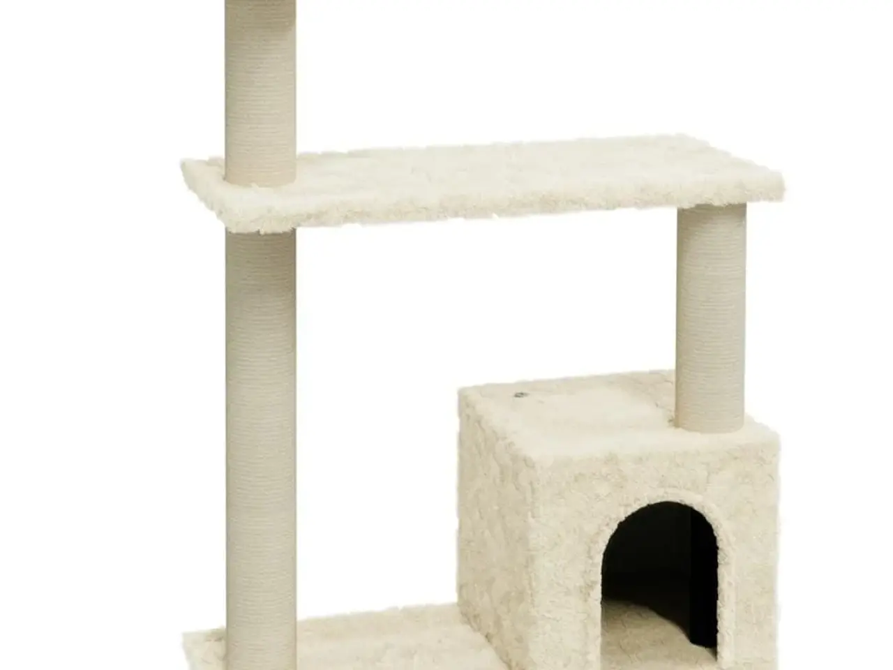 Billede 2 - Kradsetræ med sisal-kradsestolper - 70 cm, cremefarvet