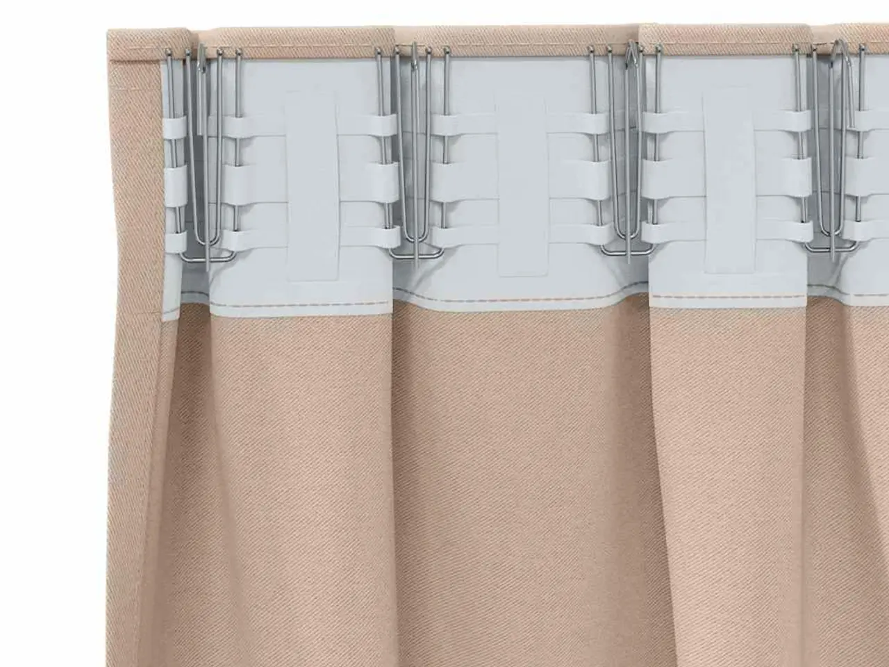 Billede 4 - Mørklægningsgardiner med ringe - 2 stk, gråbrun 175 × 140 cm