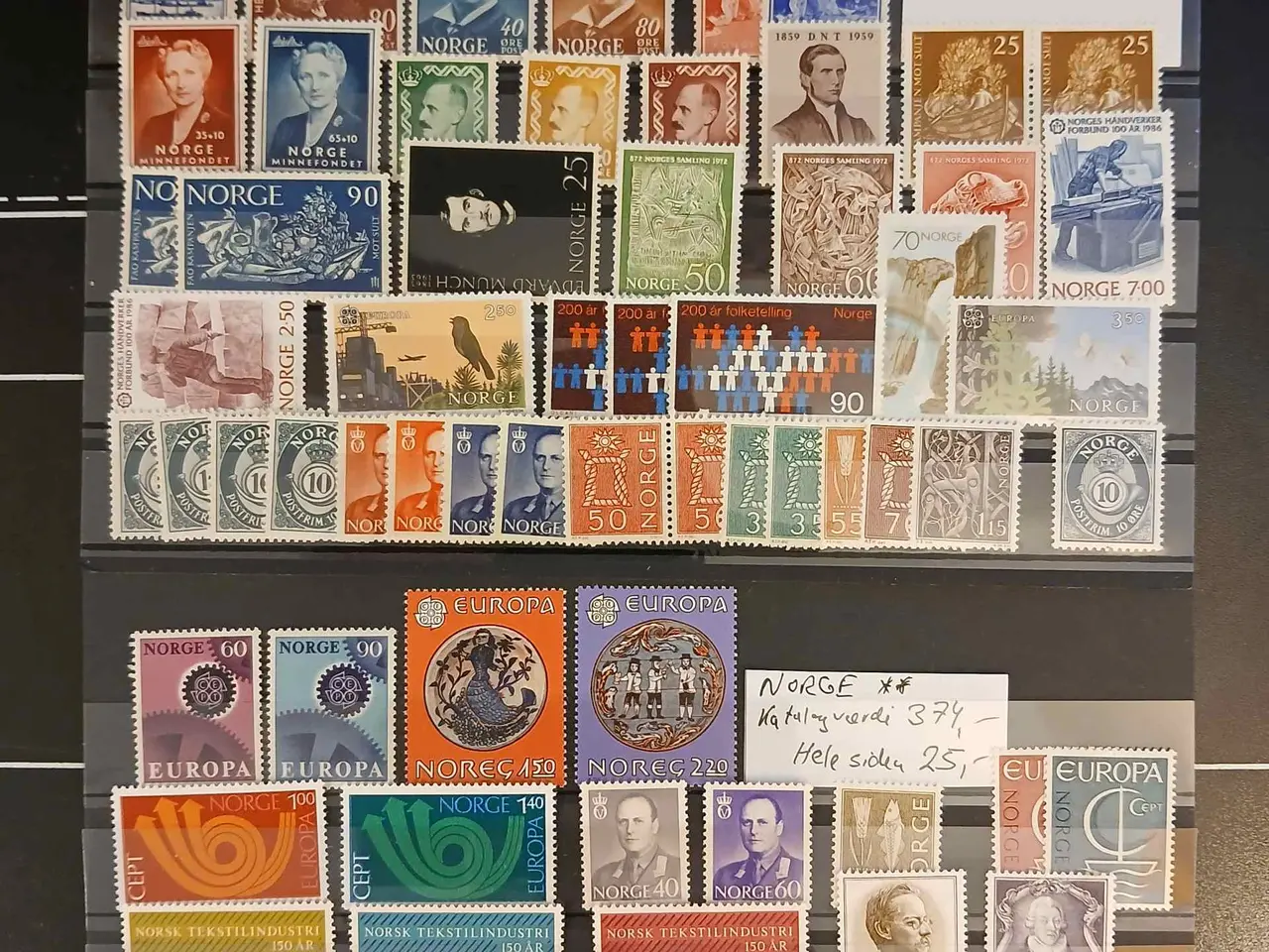 Billede 1 - Norge (316) 4 plancher med postfriske** frimærker