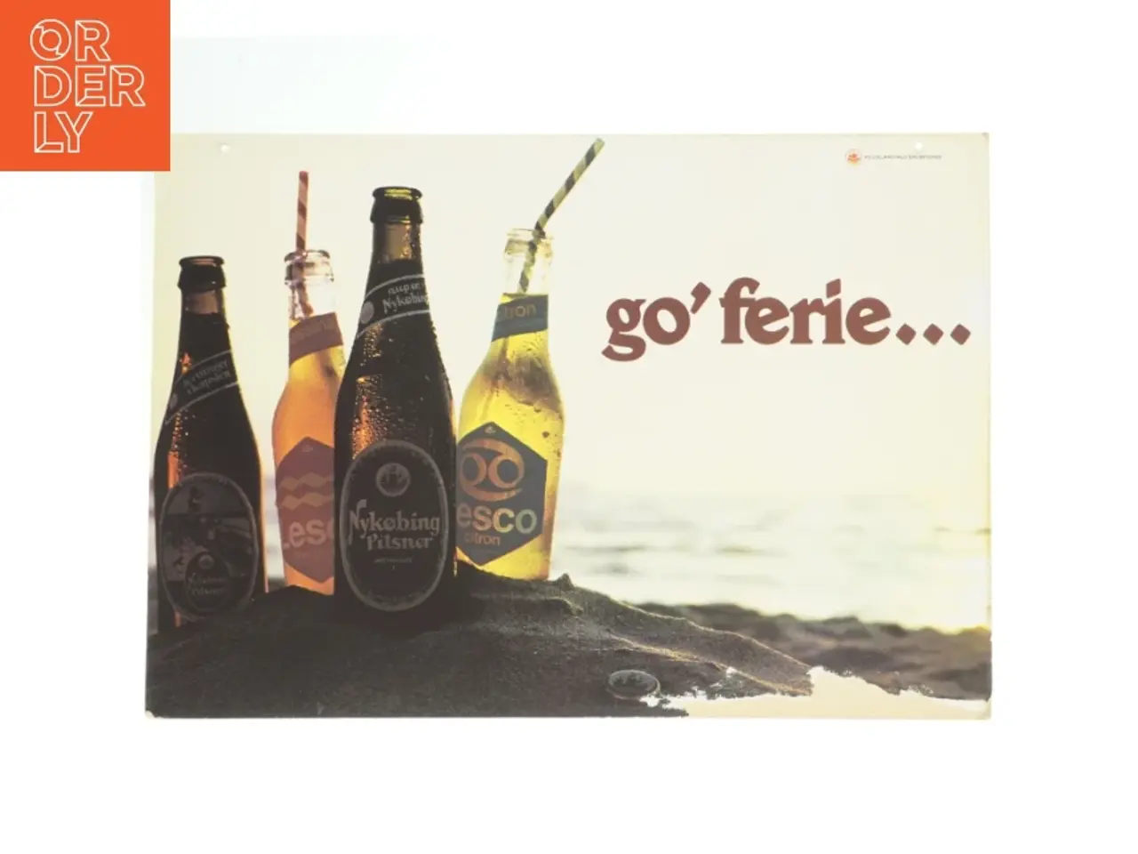 Billede 1 - Vintage Reklameplakat med ølflasker (str. 60x42 cm)