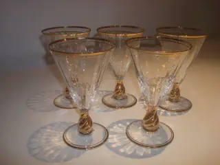 IDA rødvinsglas, Holmegård, flot stand, har 8 stk