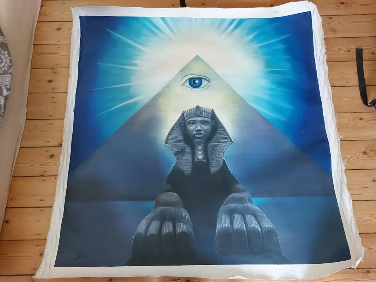 Billede 1 - all seing eye olie maleri