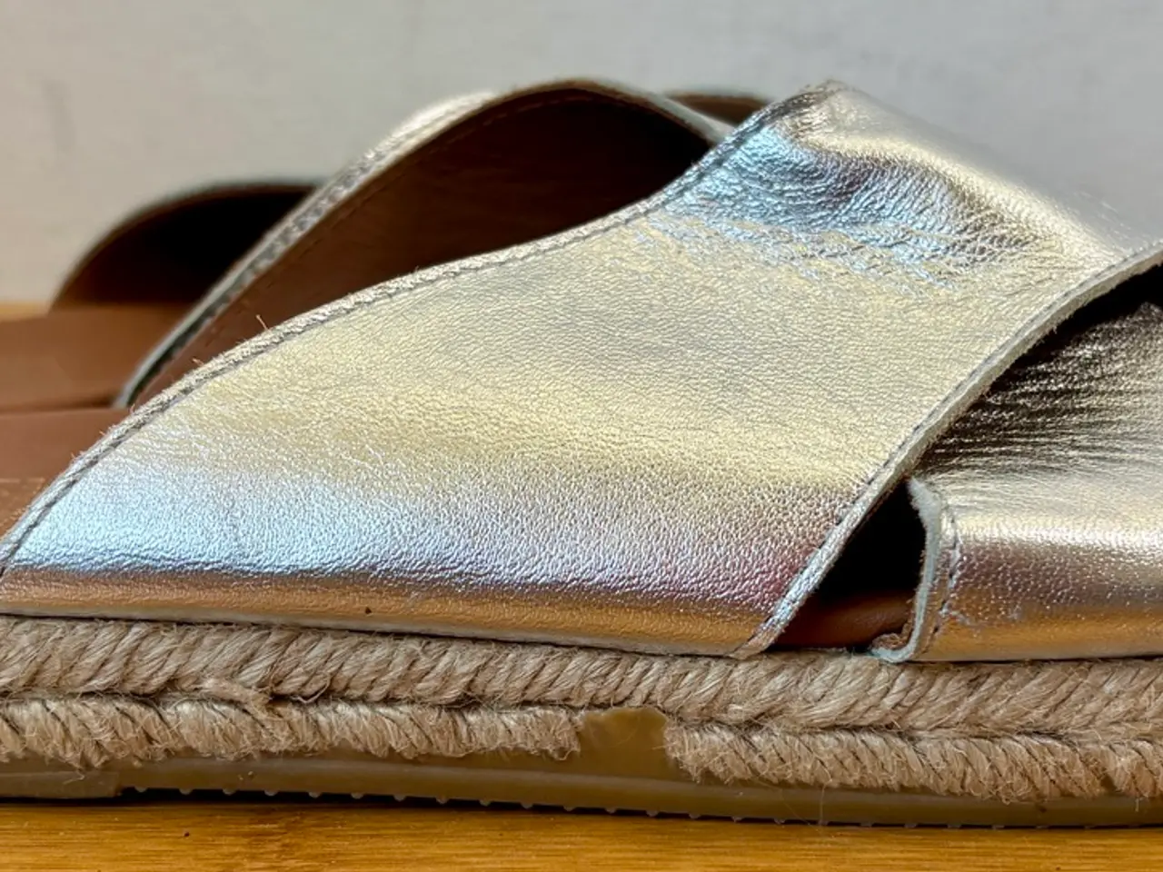Billede 4 - Billi Bi, sølv sandaler i skind mm, str 40