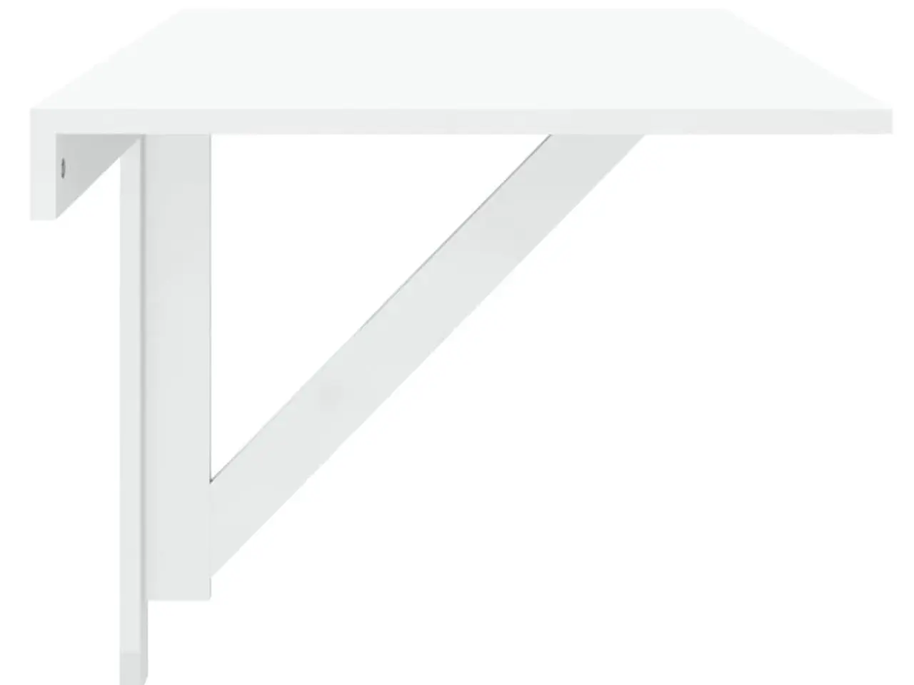 Billede 4 - Væghængt klapbord 100×60×56 cm - konstrueret træ, hvid højglans