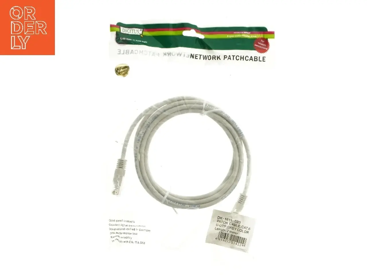 Billede 1 - Netværkskabel fra Digitus (str. 200 cm)