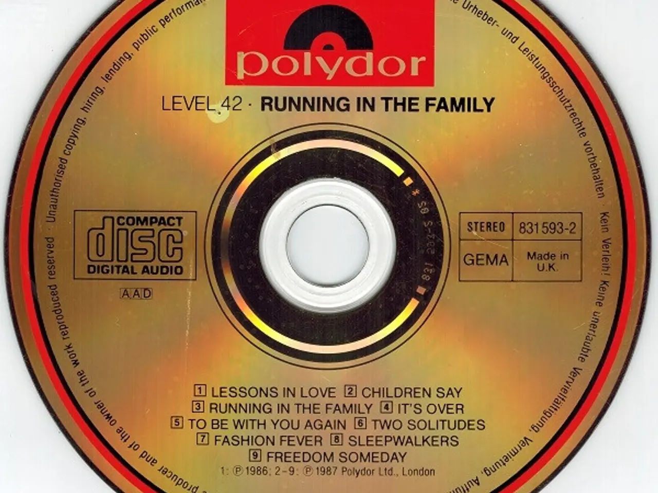Billede 3 - Level 42 – Running In The Family – CD