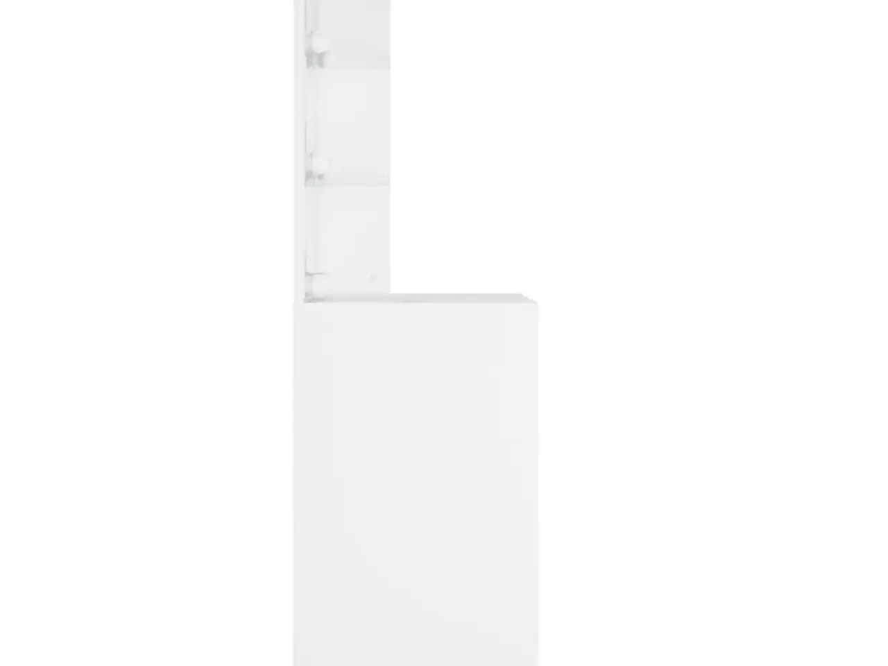 Billede 6 - Makeupbord med LED-lys 60×40×140 cm - hvid