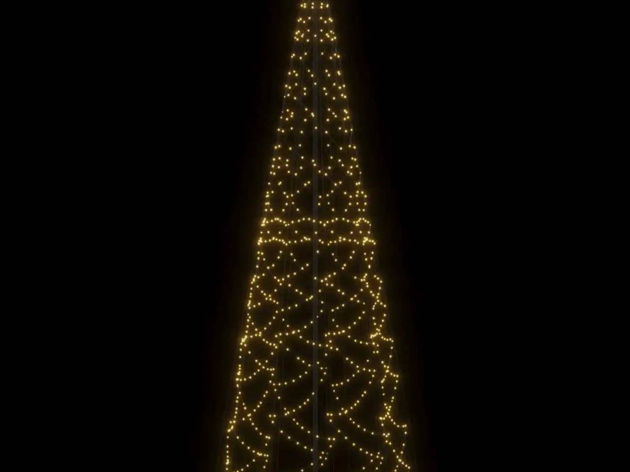 Billede 4 - Kegleformet juletræ 160 × 500 cm - 1.400 LED varmt hvid