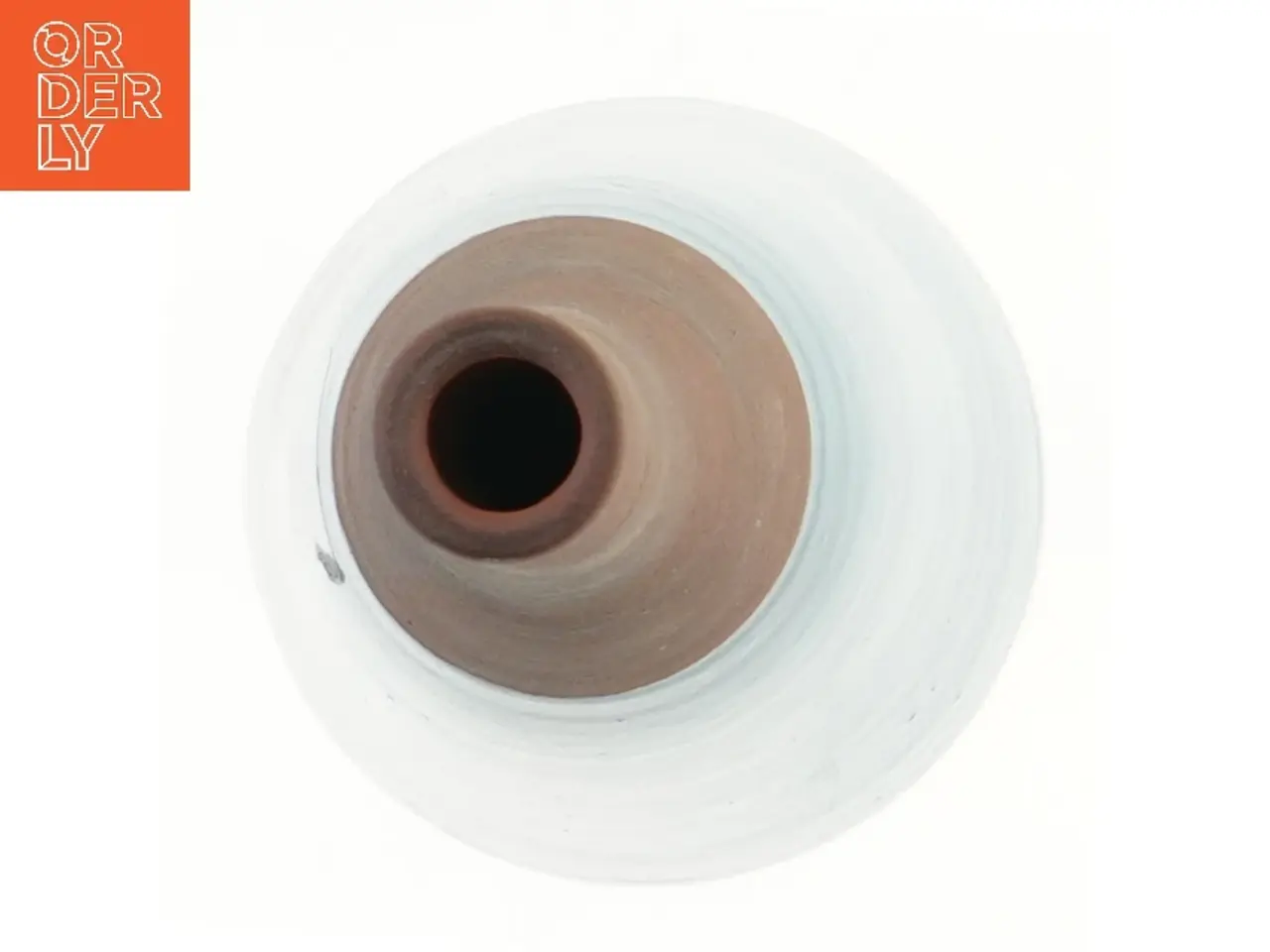 Billede 2 - Høj keramikvase i blå og brun – 39 cm (str. 39 cm)
